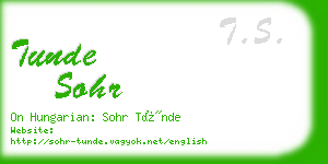 tunde sohr business card